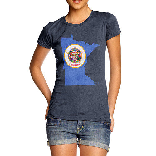 Women's USA States and Flags Minnesota T-Shirt