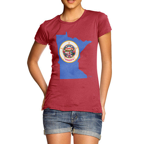 Women's USA States and Flags Minnesota T-Shirt