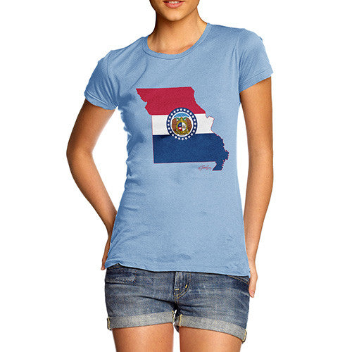 Women's USA States and Flags Missouri T-Shirt