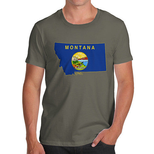 Men's USA States and Flags Montana T-Shirt