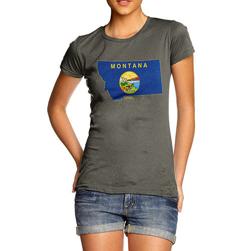 Women's USA States and Flags Montana T-Shirt