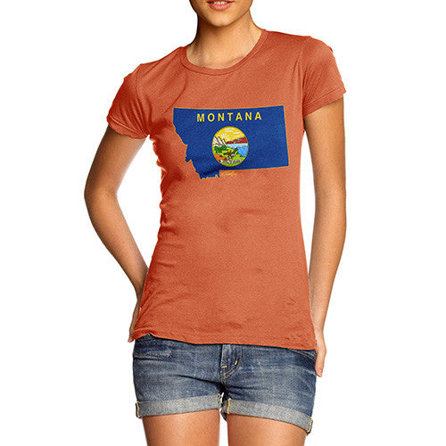 Women's USA States and Flags Montana T-Shirt