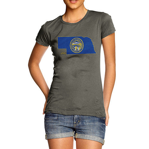 Women's USA States and Flags Nebraska T-Shirt