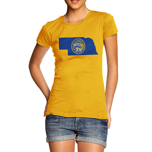 Women's USA States and Flags Nebraska T-Shirt
