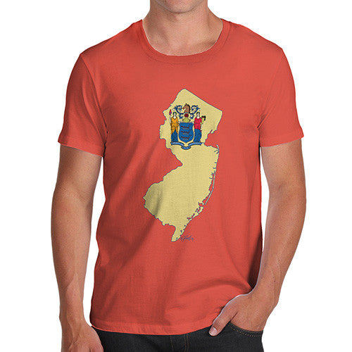 Men's USA States and Flags New Jersey T-Shirt