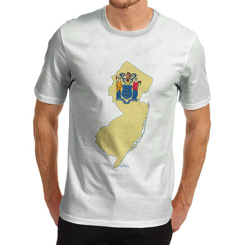 Men's USA States and Flags New Jersey T-Shirt