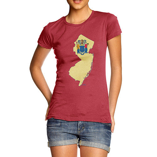 Women's USA States and Flags New Jersey T-Shirt