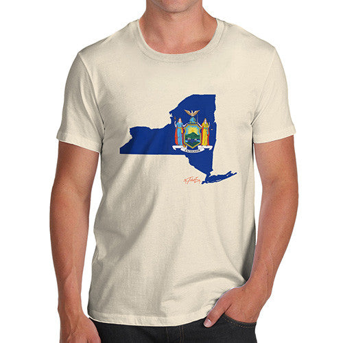 Men's USA States and Flags New York T-Shirt