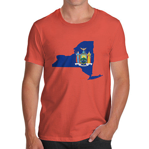 Men's USA States and Flags New York T-Shirt