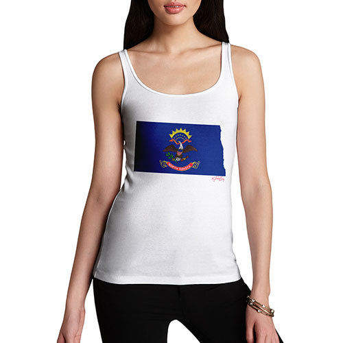 Women's USA States and Flags North Dakota Tank Top