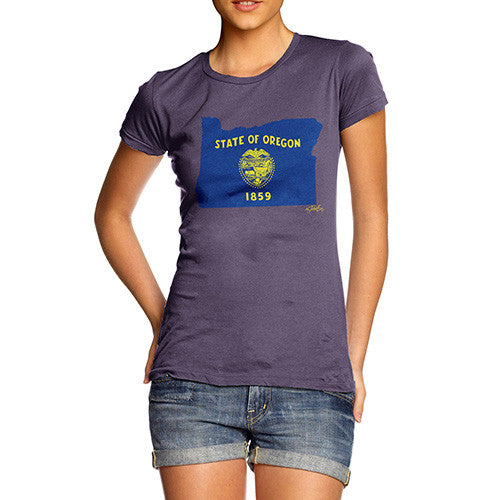 Women's USA States and Flags Oregon T-Shirt