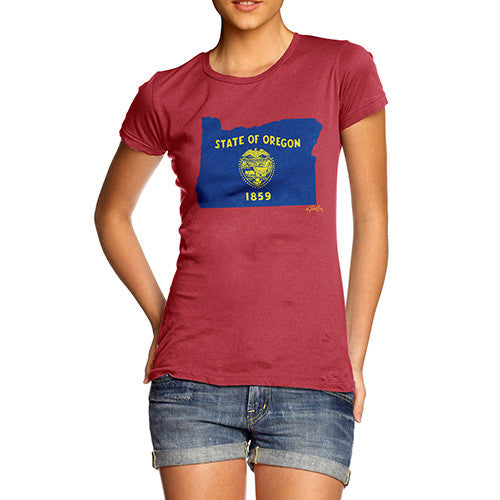 Women's USA States and Flags Oregon T-Shirt