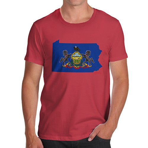 Men's USA States and Flags Pennsylvania T-Shirt