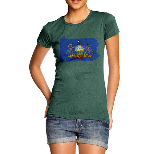 Women's USA States and Flags Pennsylvania T-Shirt