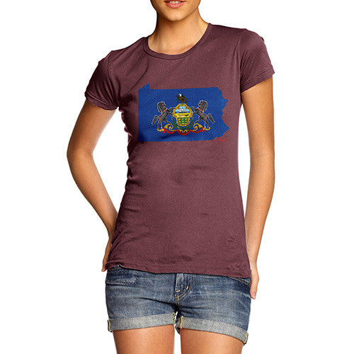 Women's USA States and Flags Pennsylvania T-Shirt