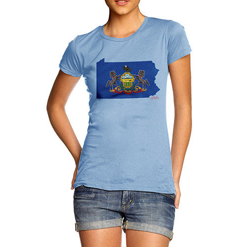Women's USA States and Flags Pennsylvania T-Shirt