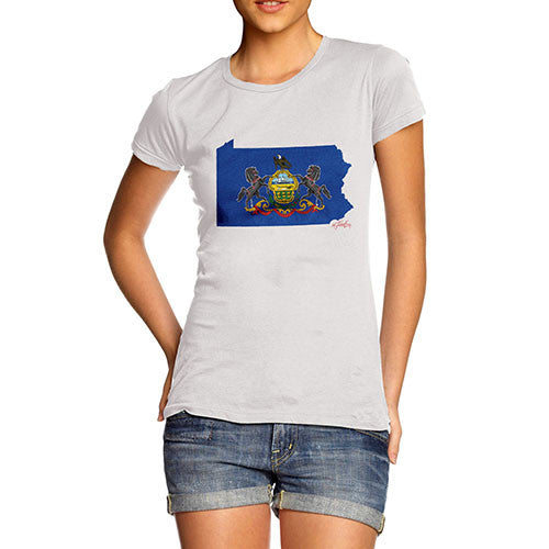 Women's USA States and Flags Pennsylvania T-Shirt