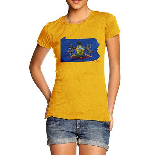 Women's USA States and Flags Pennsylvania T-Shirt