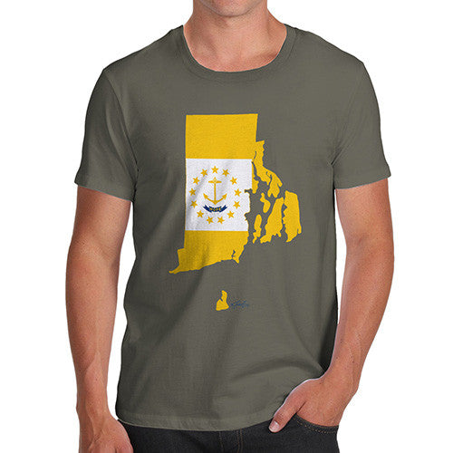 Men's USA States and Flags Rhode Island T-Shirt