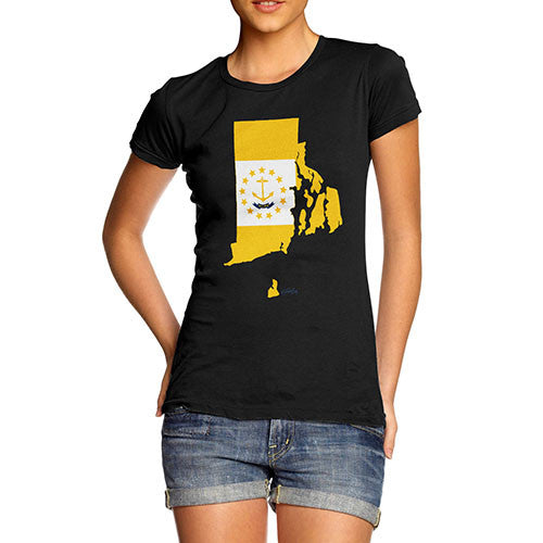 Women's USA States and Flags Rhode Island T-Shirt