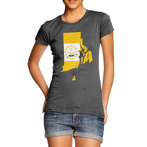 Women's USA States and Flags Rhode Island T-Shirt