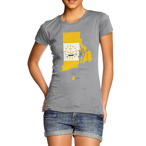 Women's USA States and Flags Rhode Island T-Shirt