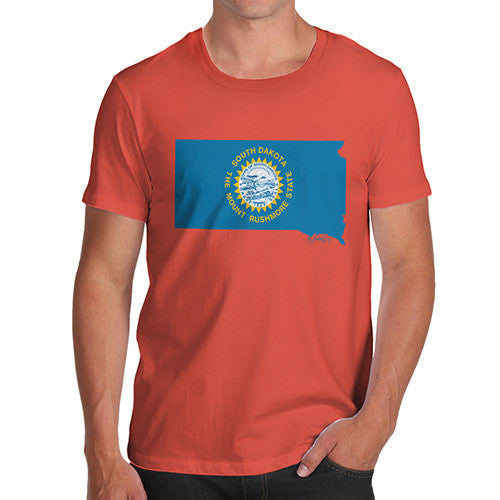 Men's USA States and Flags South Dakota T-Shirt