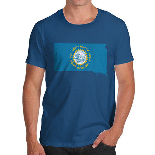 Men's USA States and Flags South Dakota T-Shirt