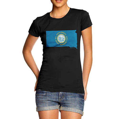 Women's USA States and Flags South Dakota T-Shirt