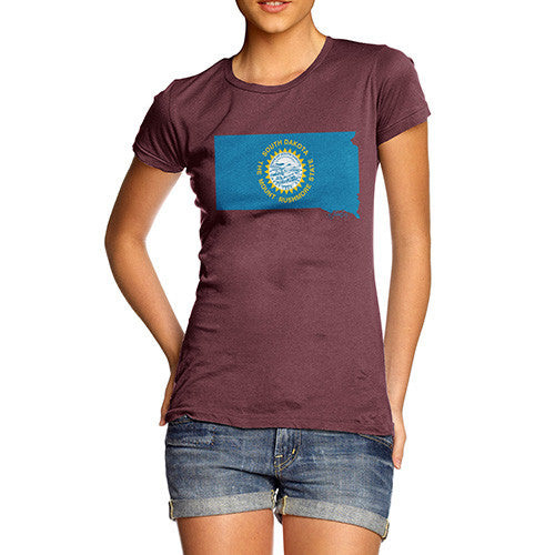 Women's USA States and Flags South Dakota T-Shirt