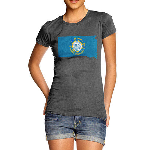 Women's USA States and Flags South Dakota T-Shirt