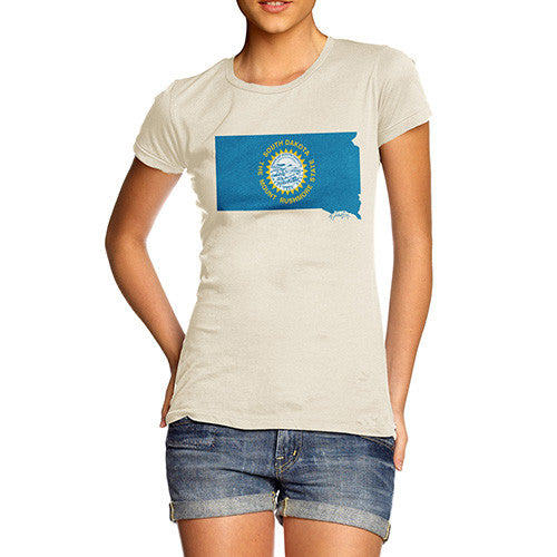 Women's USA States and Flags South Dakota T-Shirt