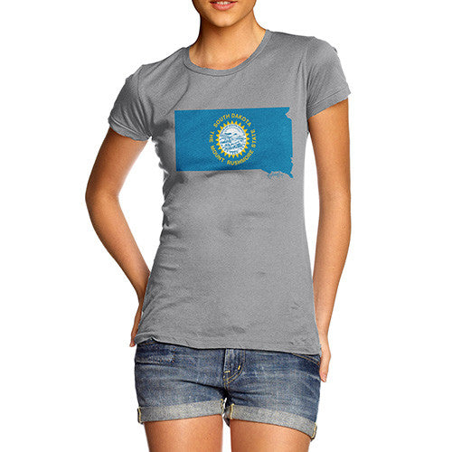 Women's USA States and Flags South Dakota T-Shirt