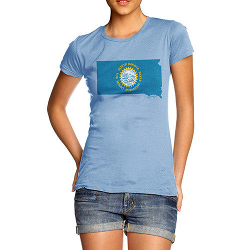 Women's USA States and Flags South Dakota T-Shirt