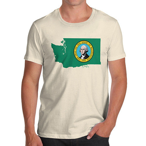 Men's USA States and Flags Washington T-Shirt