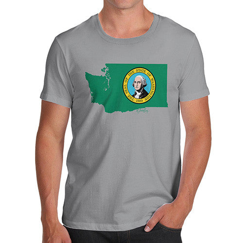 Men's USA States and Flags Washington T-Shirt