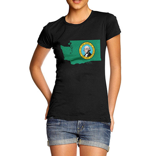 Women's USA States and Flags Washington T-Shirt