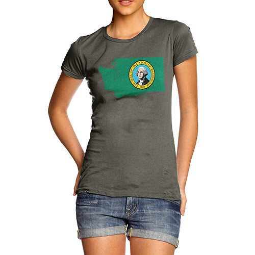 Women's USA States and Flags Washington T-Shirt