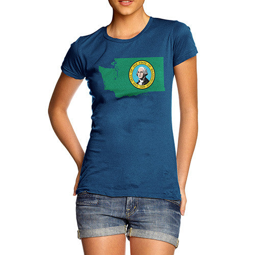 Women's USA States and Flags Washington T-Shirt