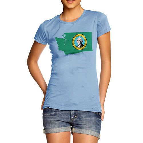 Women's USA States and Flags Washington T-Shirt