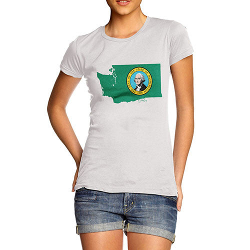 Women's USA States and Flags Washington T-Shirt