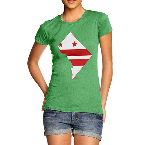 Women's USA States and Flags Washington DC T-Shirt