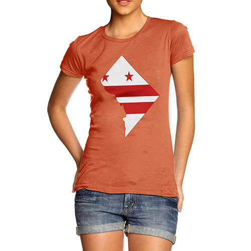 Women's USA States and Flags Washington DC T-Shirt