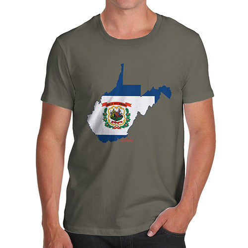 Men's USA States and Flags West Virginia T-Shirt