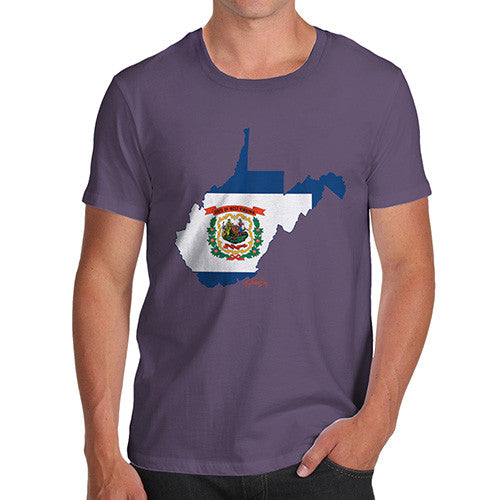 Men's USA States and Flags West Virginia T-Shirt