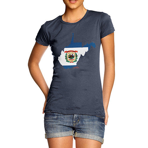 Women's USA States and Flags West Virginia T-Shirt