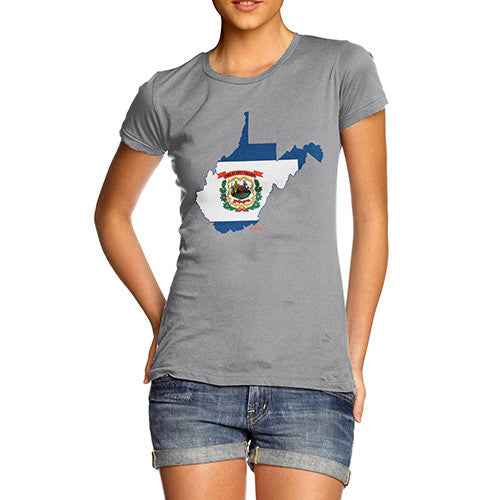 Women's USA States and Flags West Virginia T-Shirt