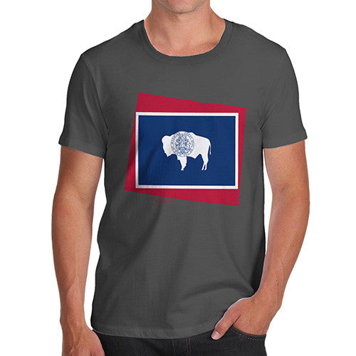 Men's USA States and Flags Wyoming T-Shirt