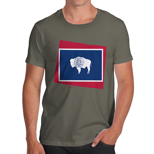 Men's USA States and Flags Wyoming T-Shirt