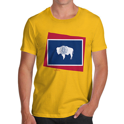 Men's USA States and Flags Wyoming T-Shirt